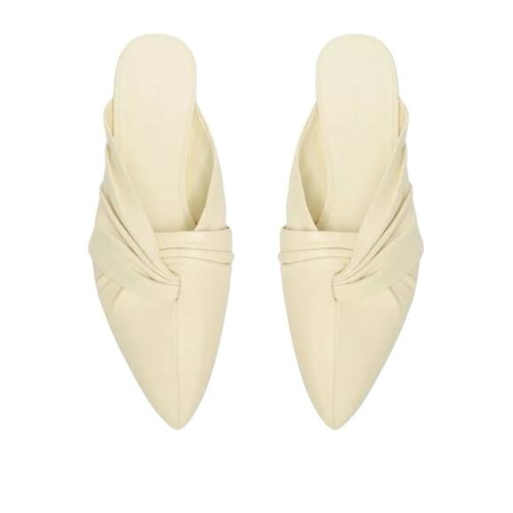 Vince Crenne Leather Slide On Mule Pale Buttery Yellow size 8 - Picture 1 of 8